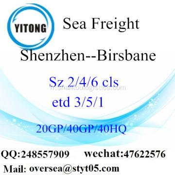 Fret maritime de Port de Shenzhen expédition à Brisbane